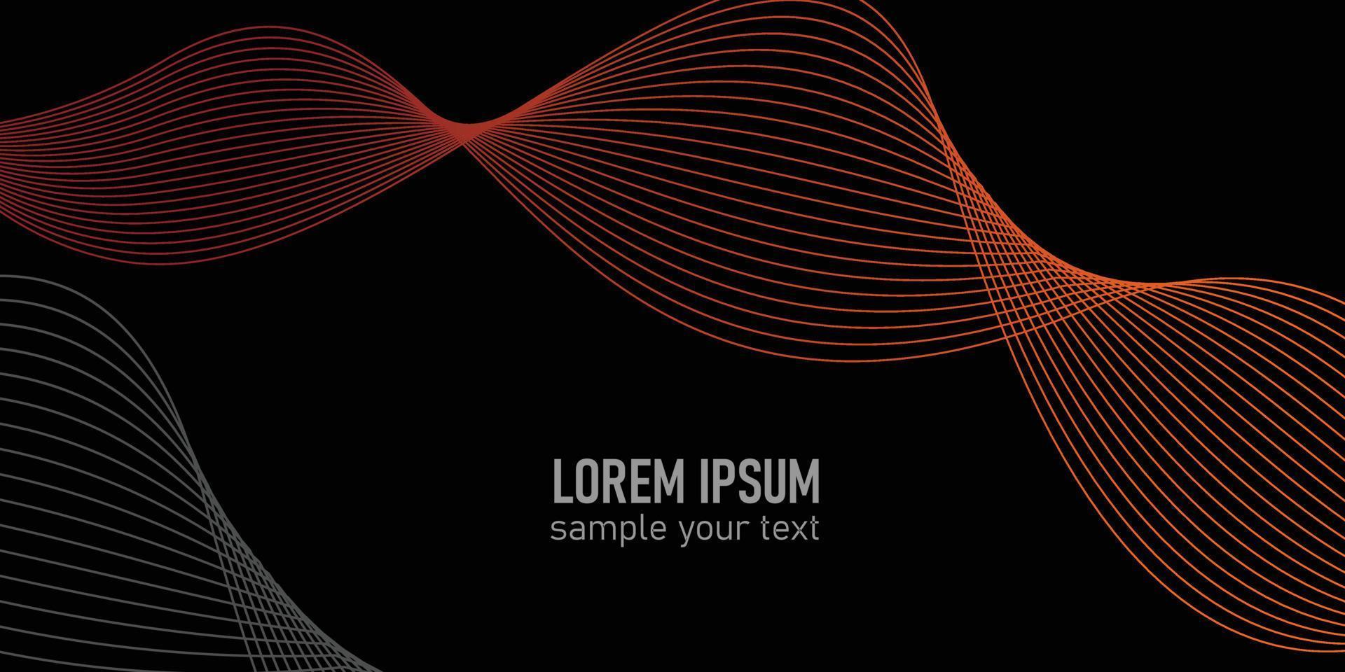 Abstract motion wave gradient line background Free Vector
