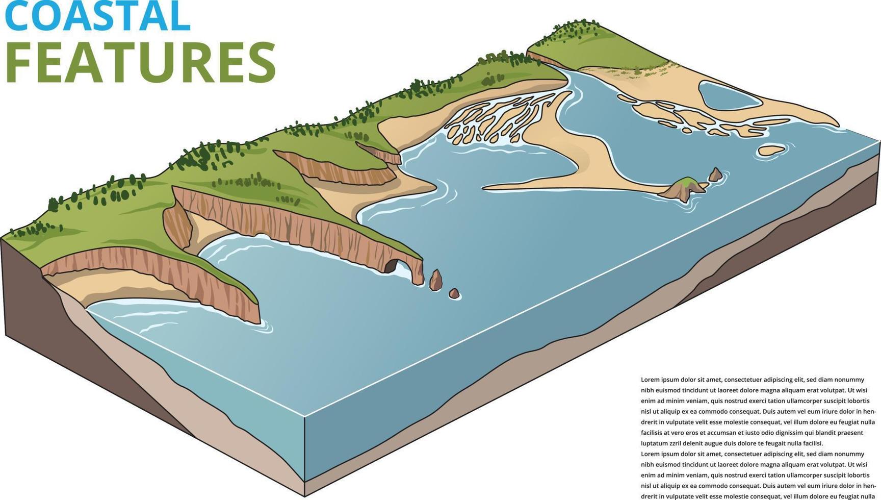 el dunas cresta se mueve infografía vector