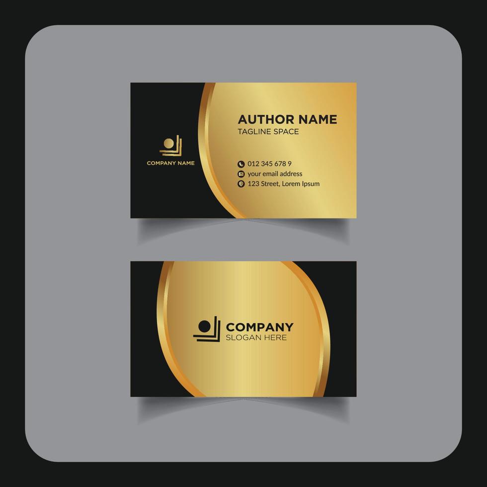 Clean modern and corporate luxury business card design template or visiting card design vector