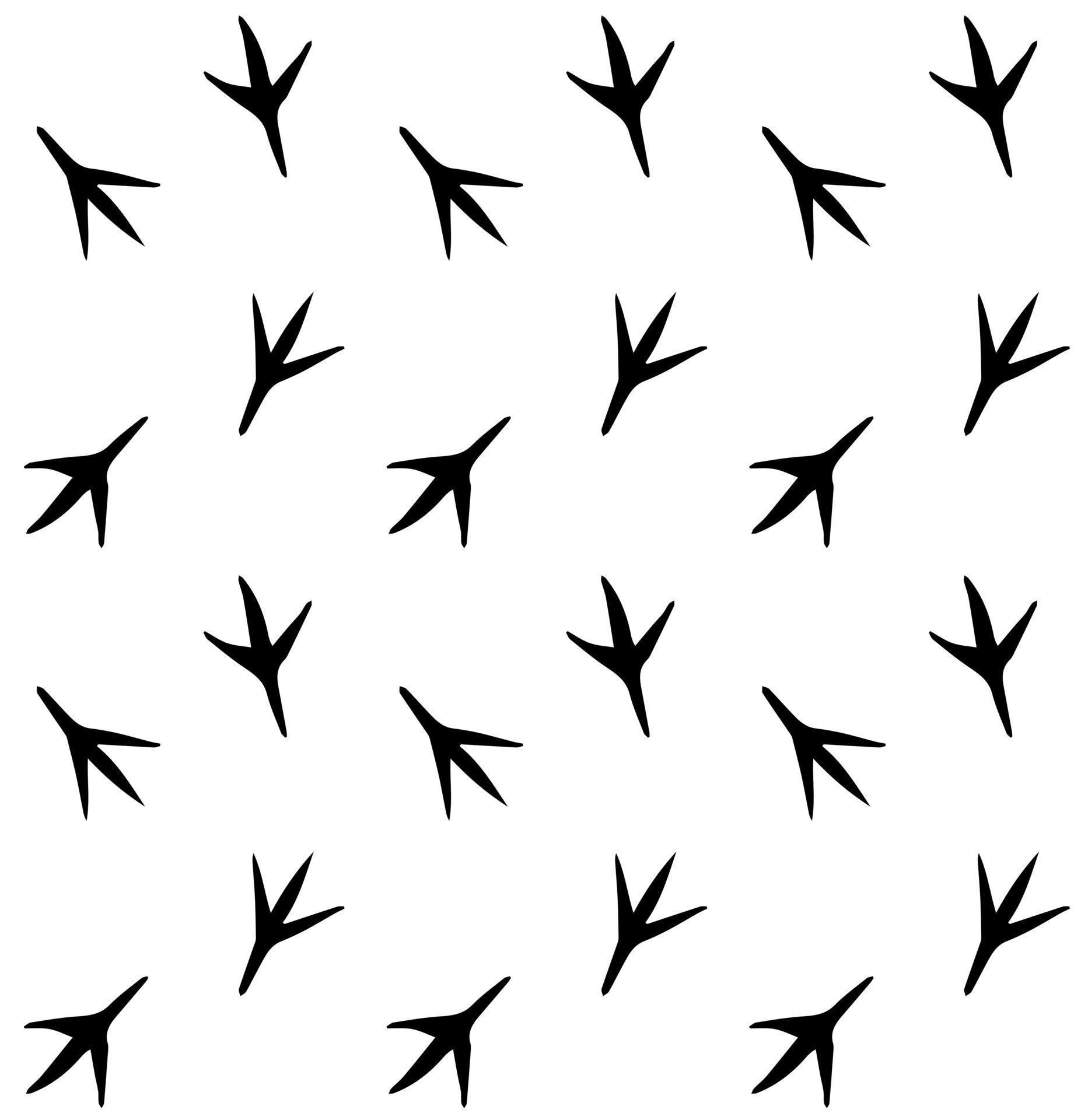 Vector seamless pattern of bird foot print steps 23087903 Vector Art at