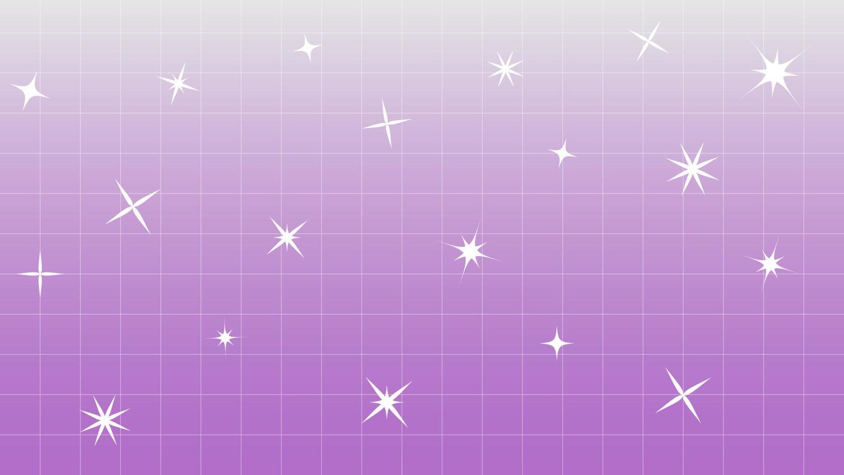 Retrowave purple background with stars, banner, print, wallpaper, abstract background, vector illustration