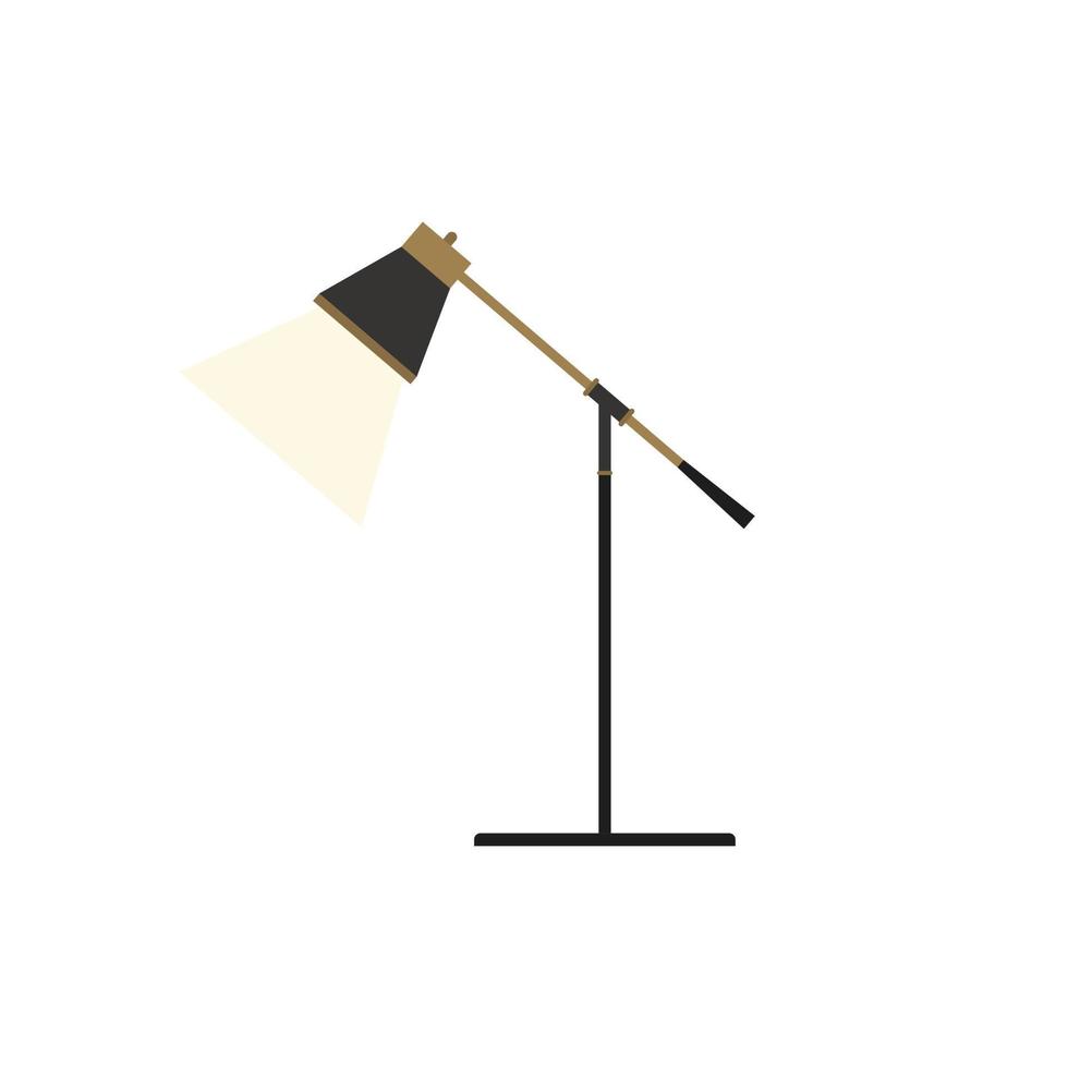 Office Table lamp flat design style. Desk lamp modern vector illustration