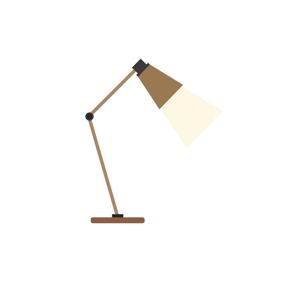 Office Table lamp flat design style. Desk lamp modern vector illustration