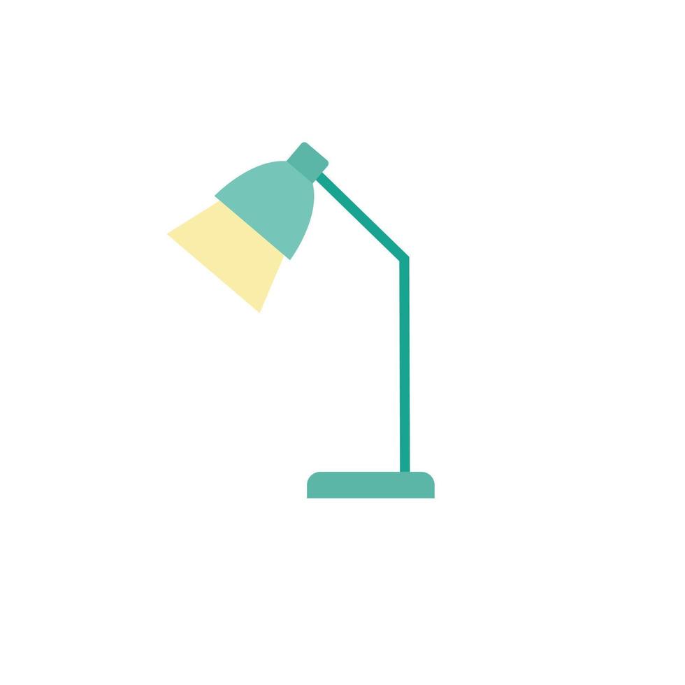 Office Table lamp flat design style. Desk lamp modern vector illustration
