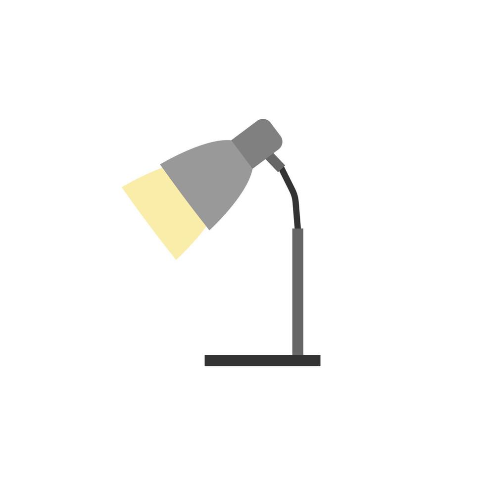Office Table lamp flat design style. Desk lamp modern vector illustration