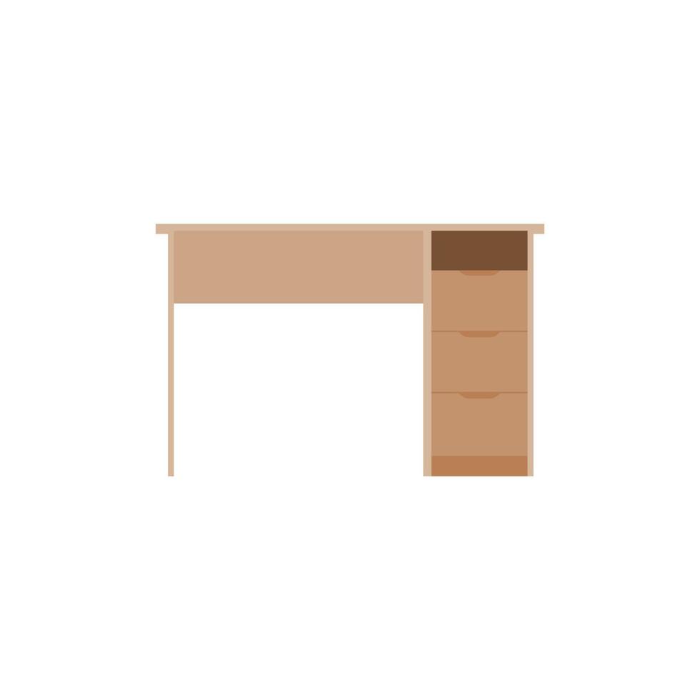 office desk flat design vector illustration. workspace illustration