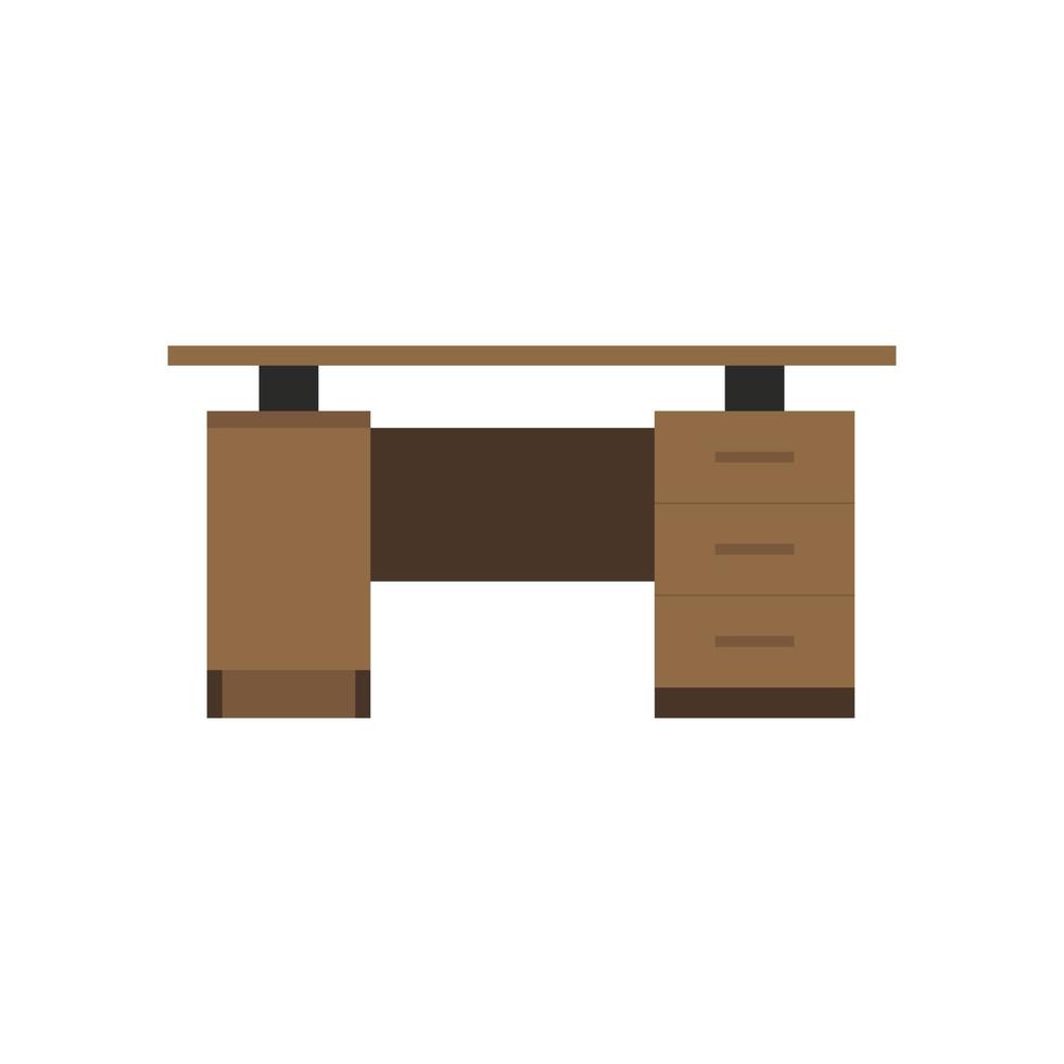 office desk flat design vector illustration. workspace illustration