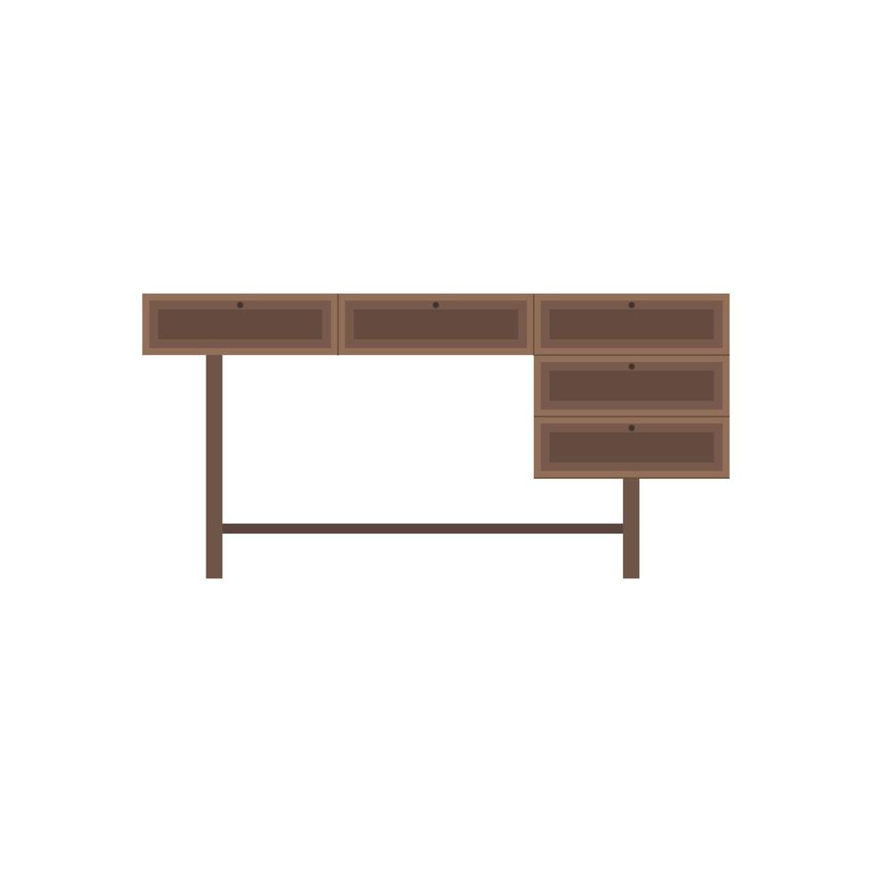 office desk flat design vector illustration. workspace illustration
