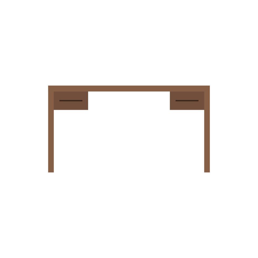 office desk flat design vector illustration. workspace illustration
