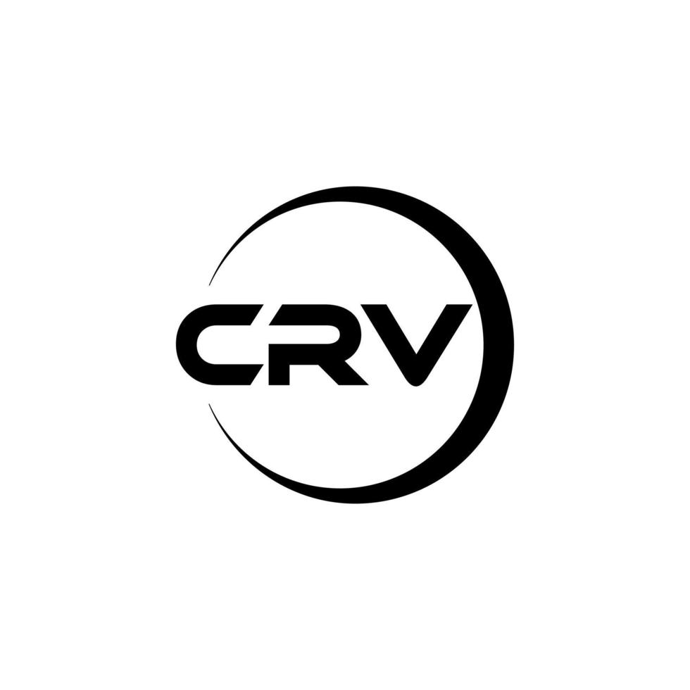 CRV letter logo design in illustration. Vector logo, calligraphy designs for logo, Poster, Invitation, etc.