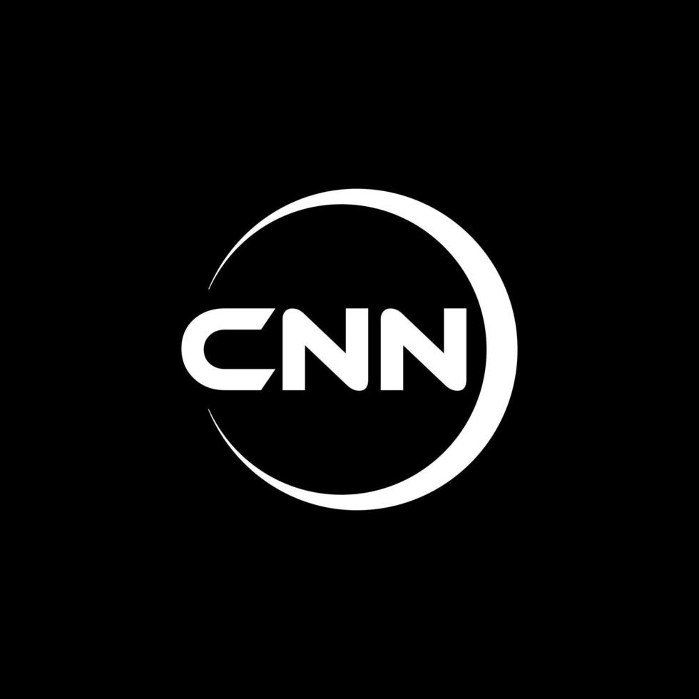CNN letter logo design in illustration. Vector logo, calligraphy designs for logo, Poster, Invitation, etc.