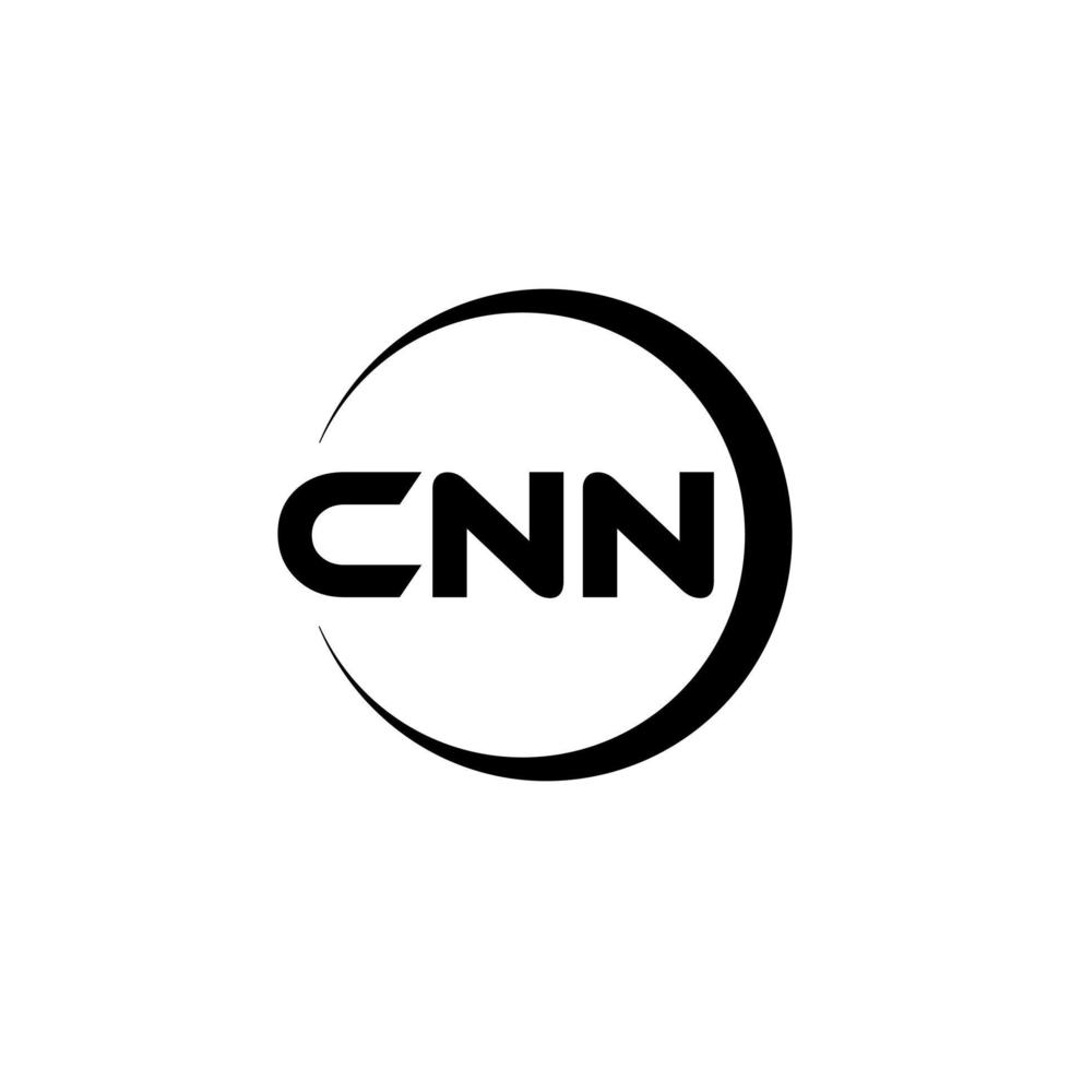 CNN letter logo design in illustration. Vector logo, calligraphy designs for logo, Poster, Invitation, etc.
