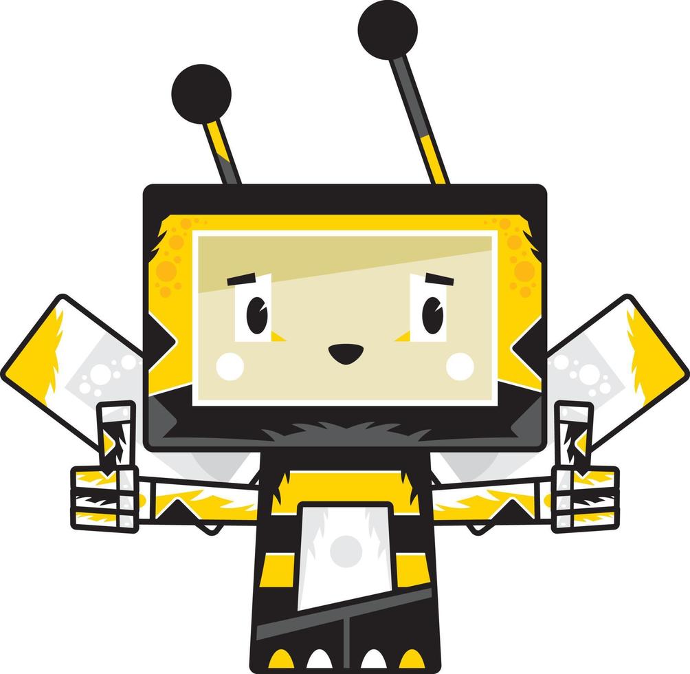 Cute Cartoon Honey Bee with Thumbs Up Illustration vector