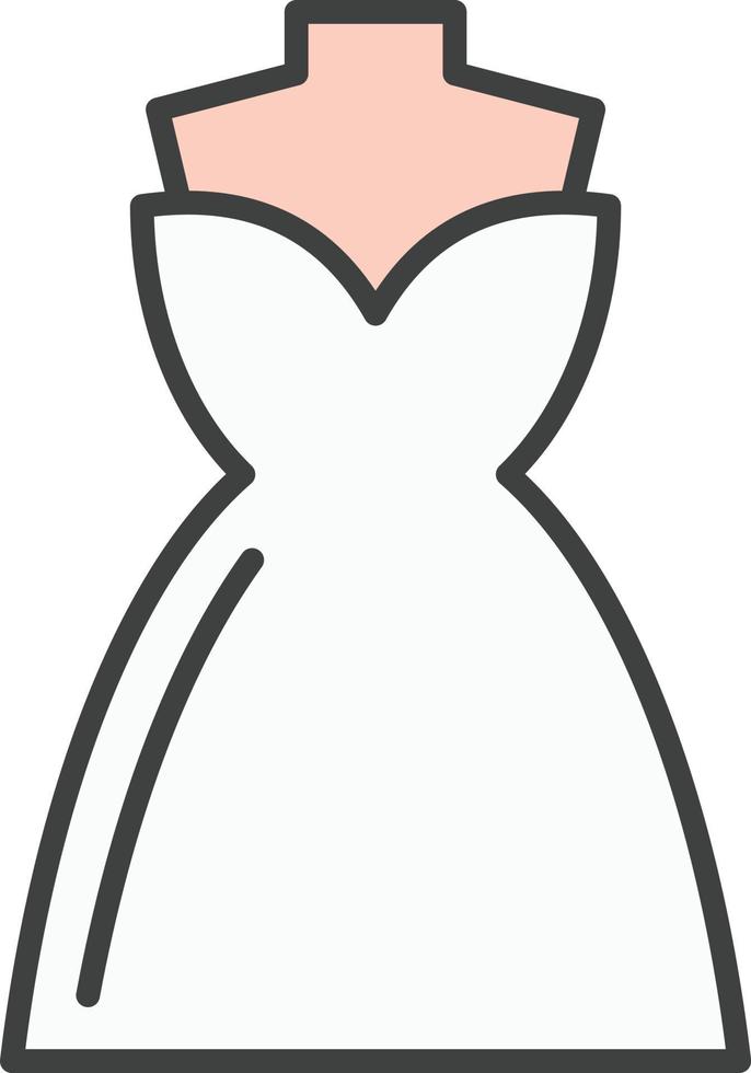 vestido de novia ilustración vector