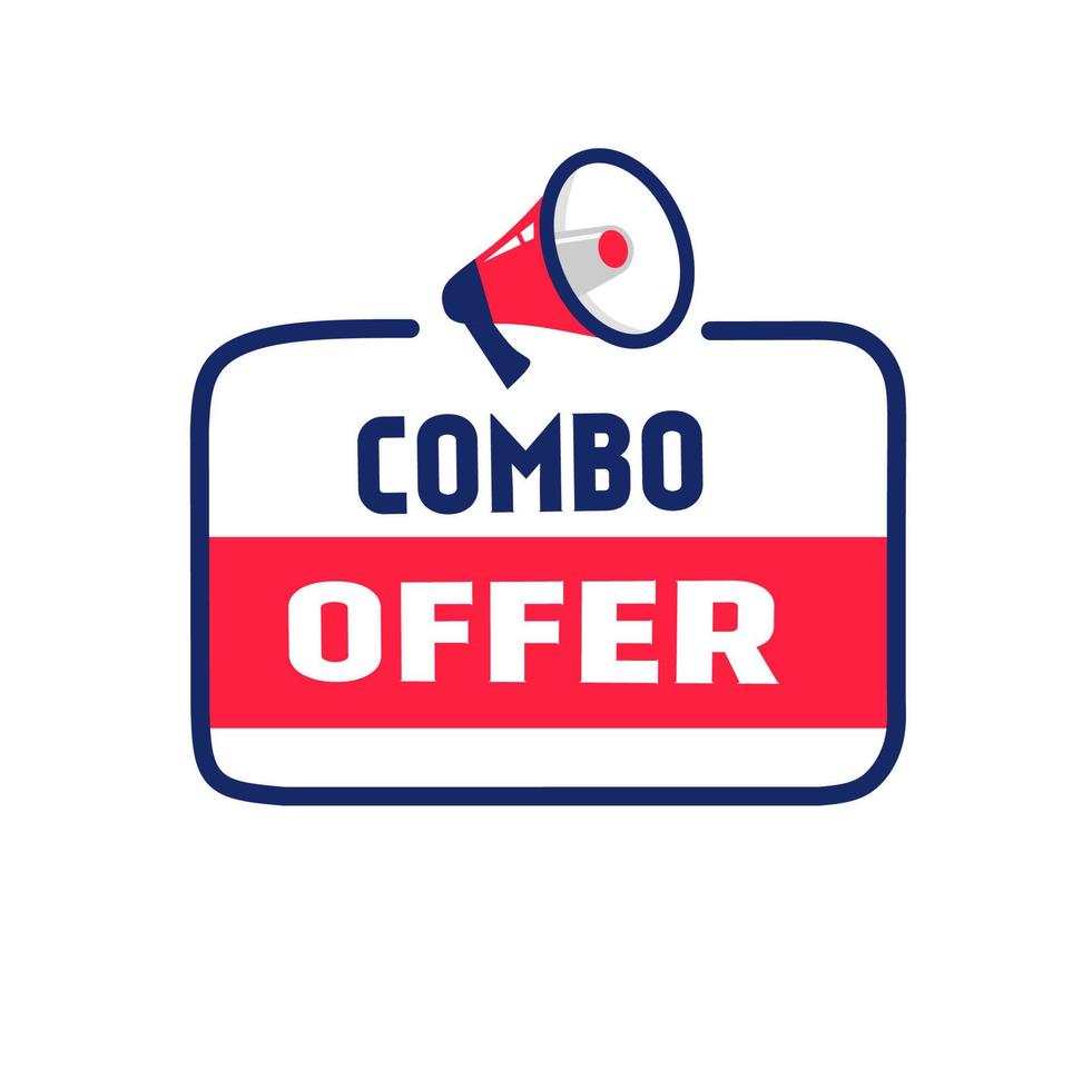 Combo offer flat vector design template. Flat icon 23088744 Vector