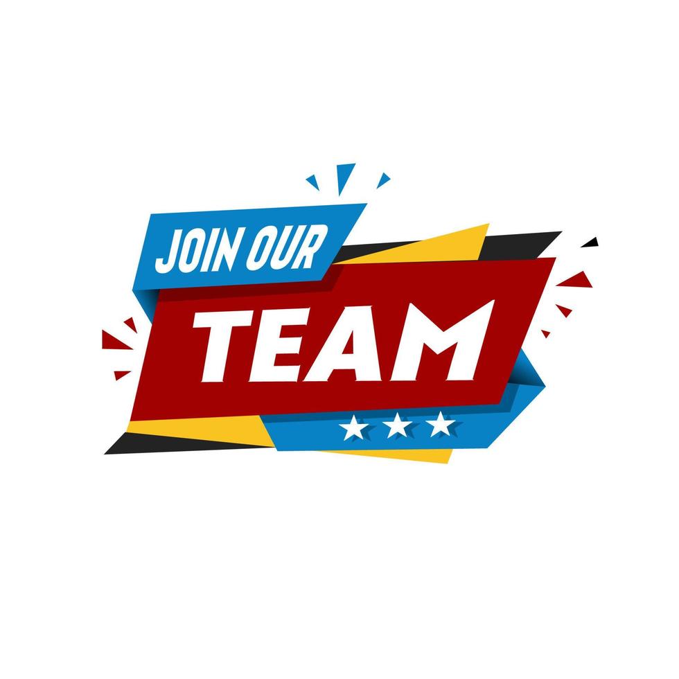 Join our team banner design template. Design for advertising. Business concept. Web elements, Vector illustration
