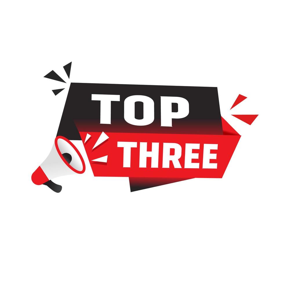 Top 3 icon. Label design. Banner template. Modern Vector illustration.