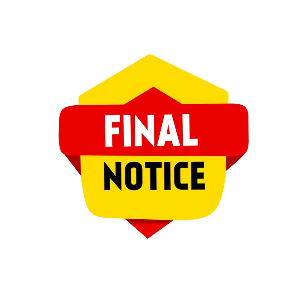 Final notice. Megaphone icon. Vector illustration for banner design template.