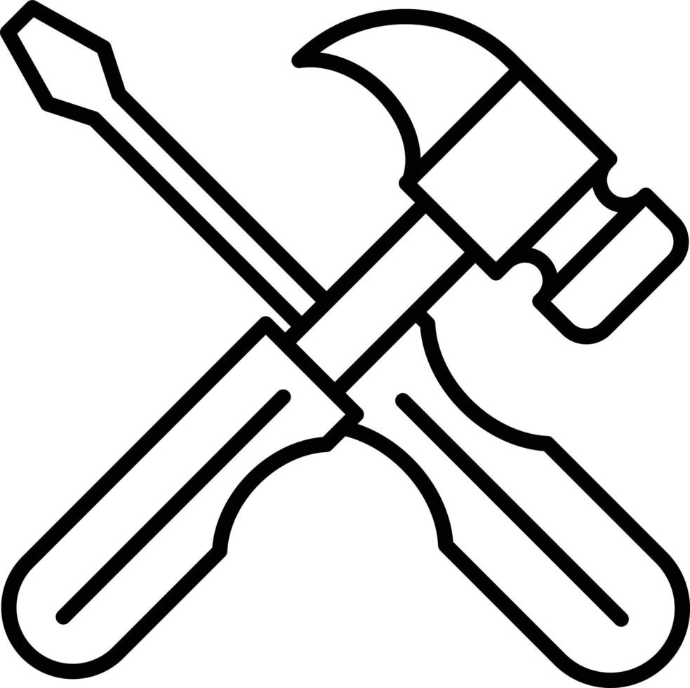 hammer-and-screwdriver Illustration Vector