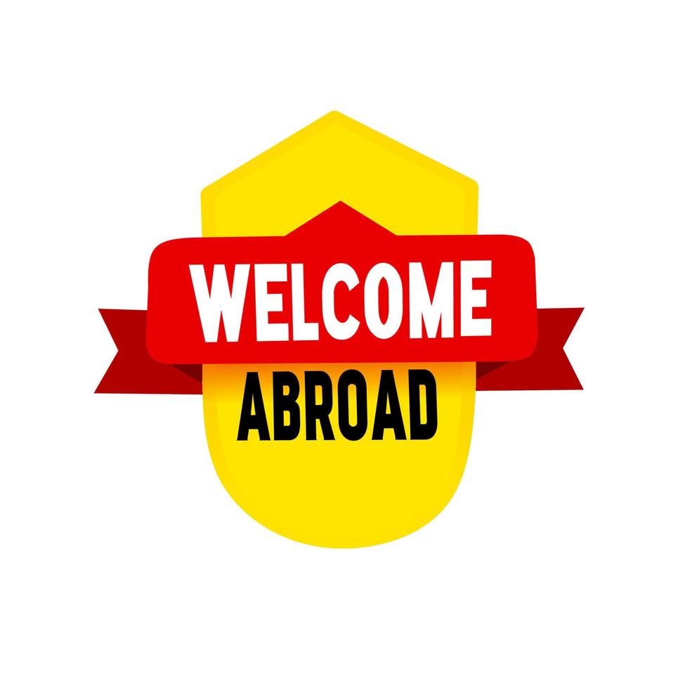 Welcome aboard banner design. Modern vector illustration isolated on white background.