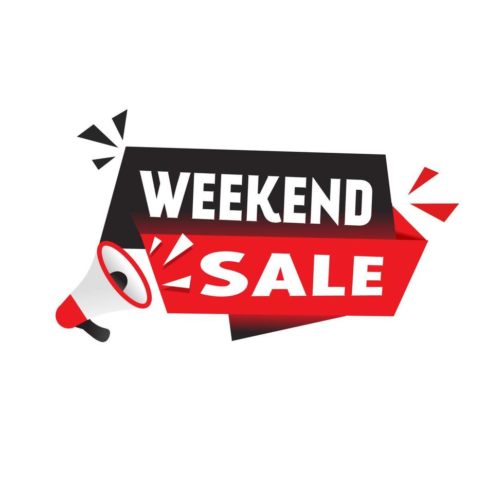 Weekend sale. New Offer and Shopping Discount. Banner design template