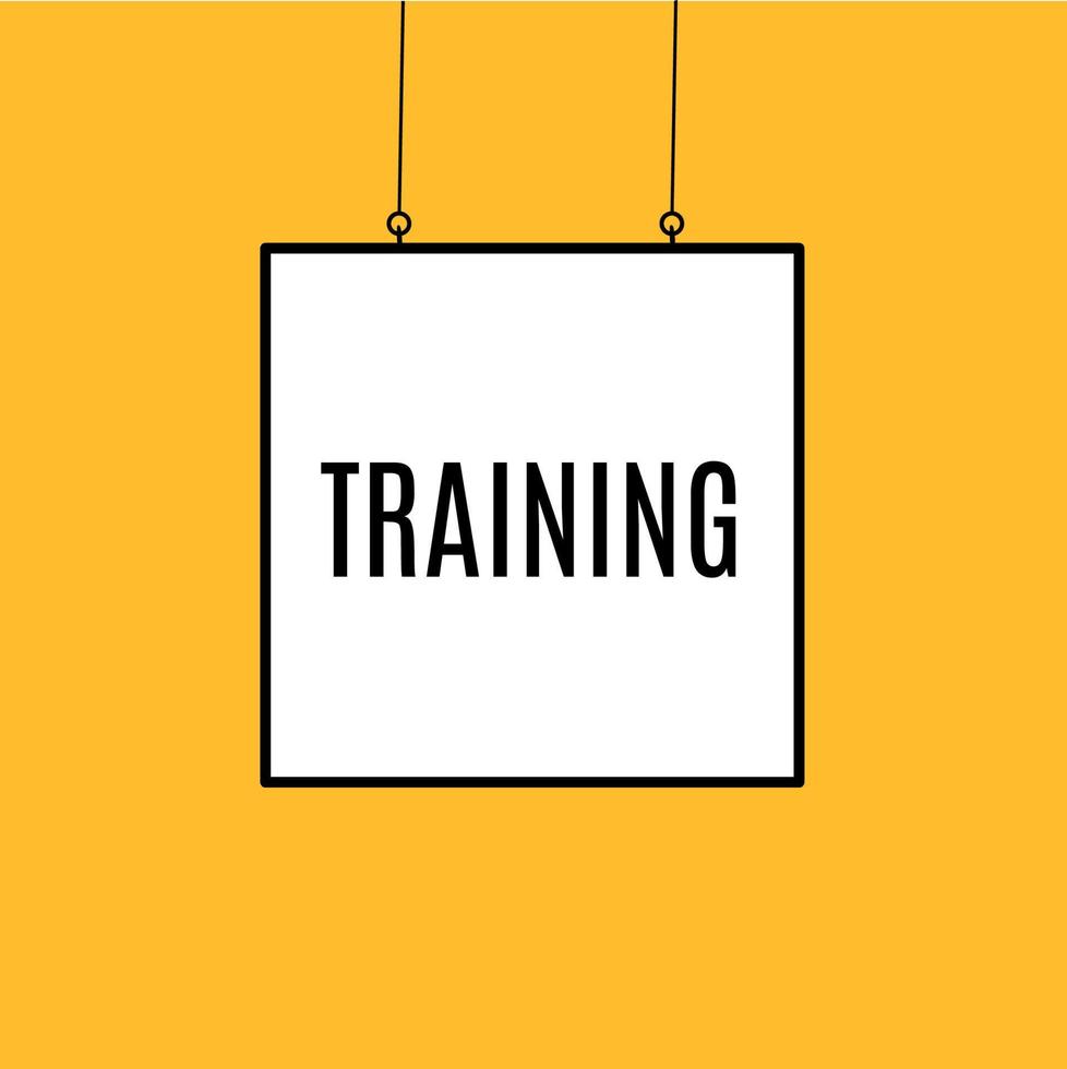 Training poster design. Banner template. Modern style vector design.