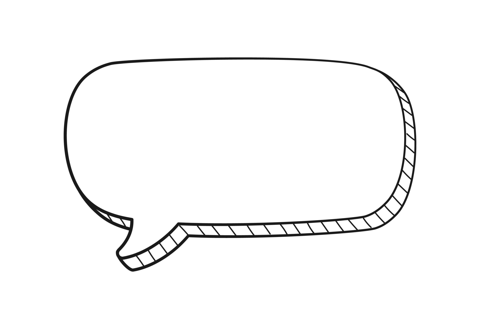 Comic speech bubble 3D doodle outline vector illustration 23089080 ...