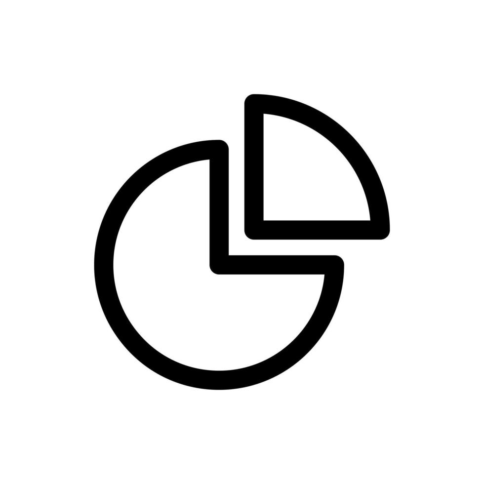 Simple Pie Chart icon. The icon can be used for websites, print templates, presentation templates, illustrations, etc vector