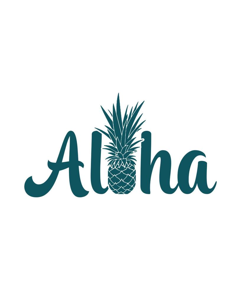 aloha flores aloha playas logo camiseta diseño vector