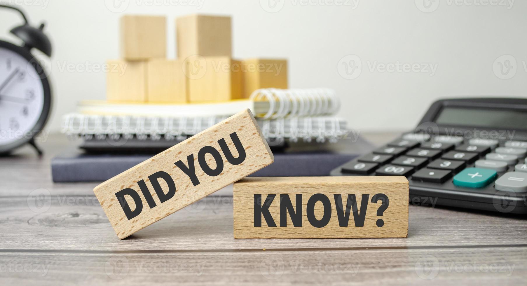 did you know on the work table and alarm clock photo