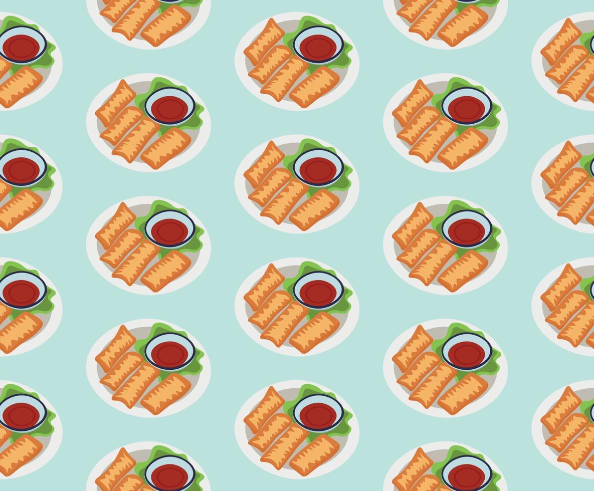 Spring roll pattern vector
