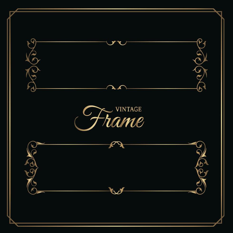 classic gold frame, vector design