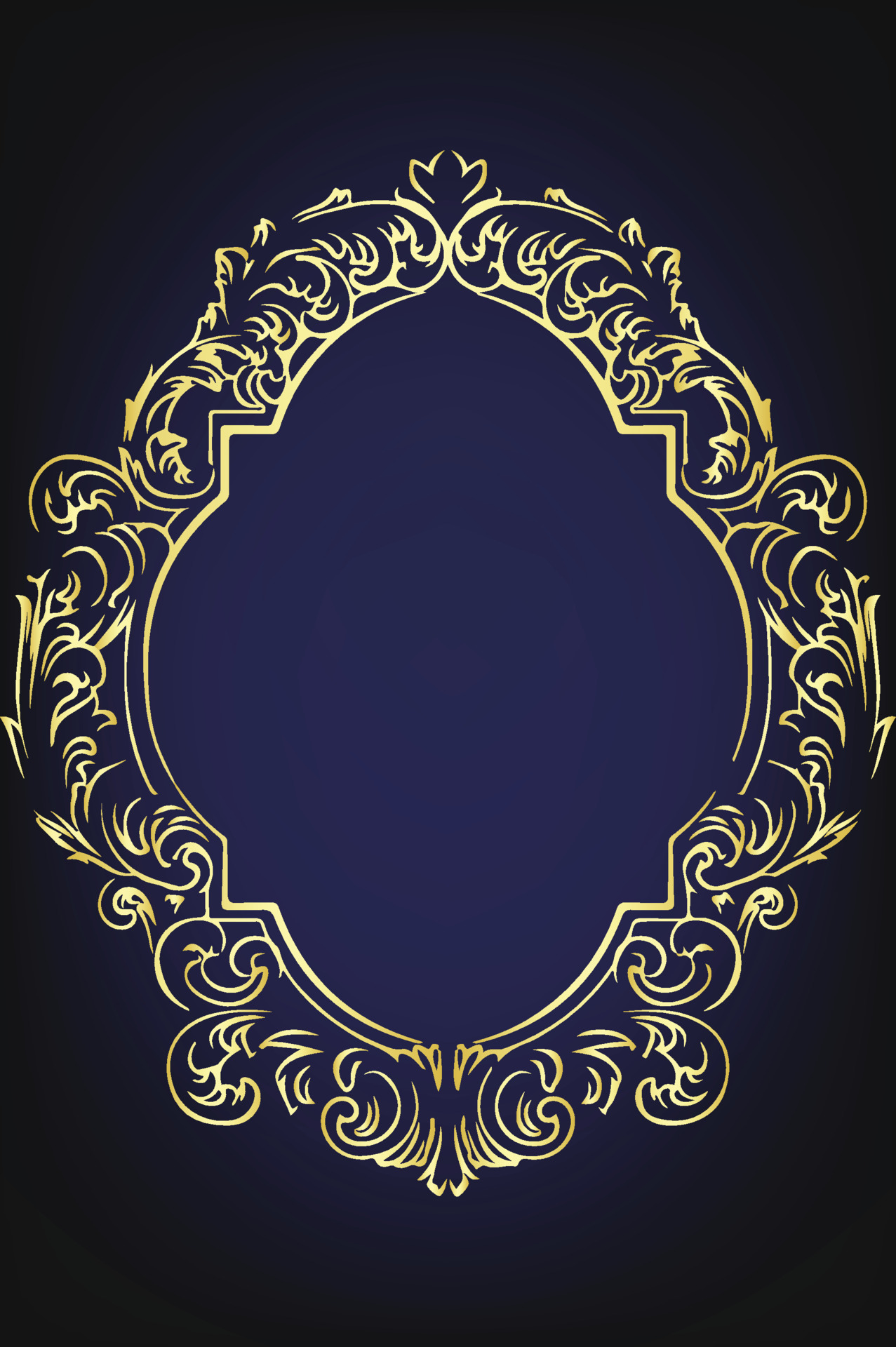Abstract Vector golden Floral Frame Background Free Vector File ...