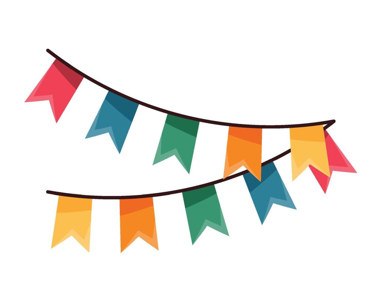 colorful garlands party banner vector illustration