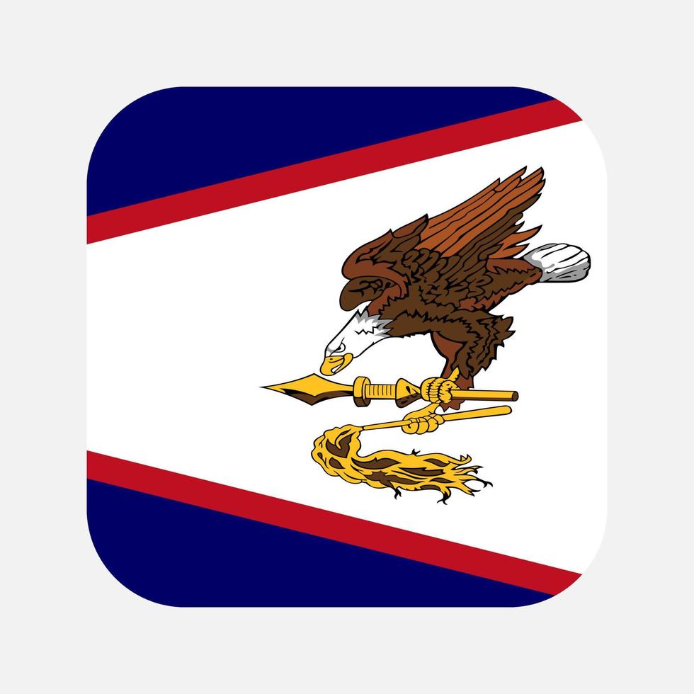 American Samoa flag simple illustration for independence day or election vector