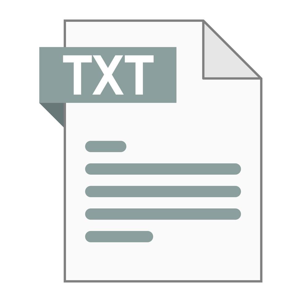 Modern flat design of TXT file icon for web vector