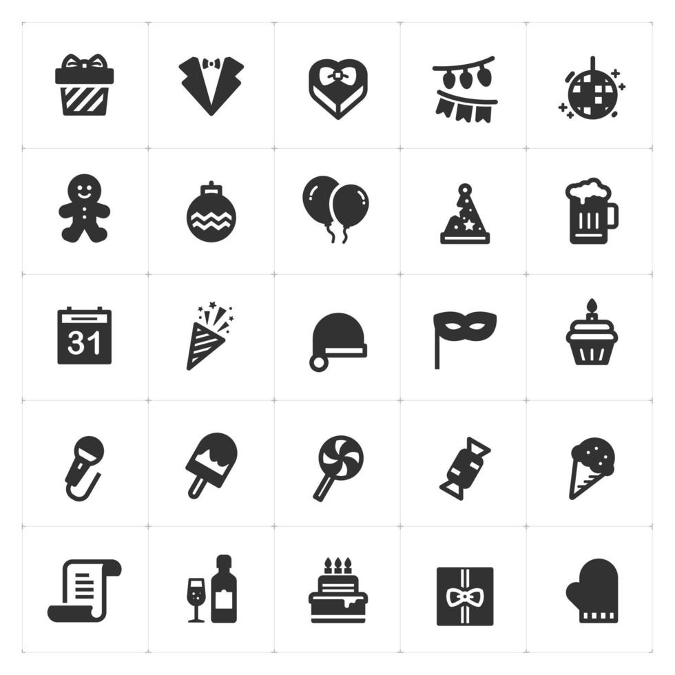 Icon set - Party and celebretion vector