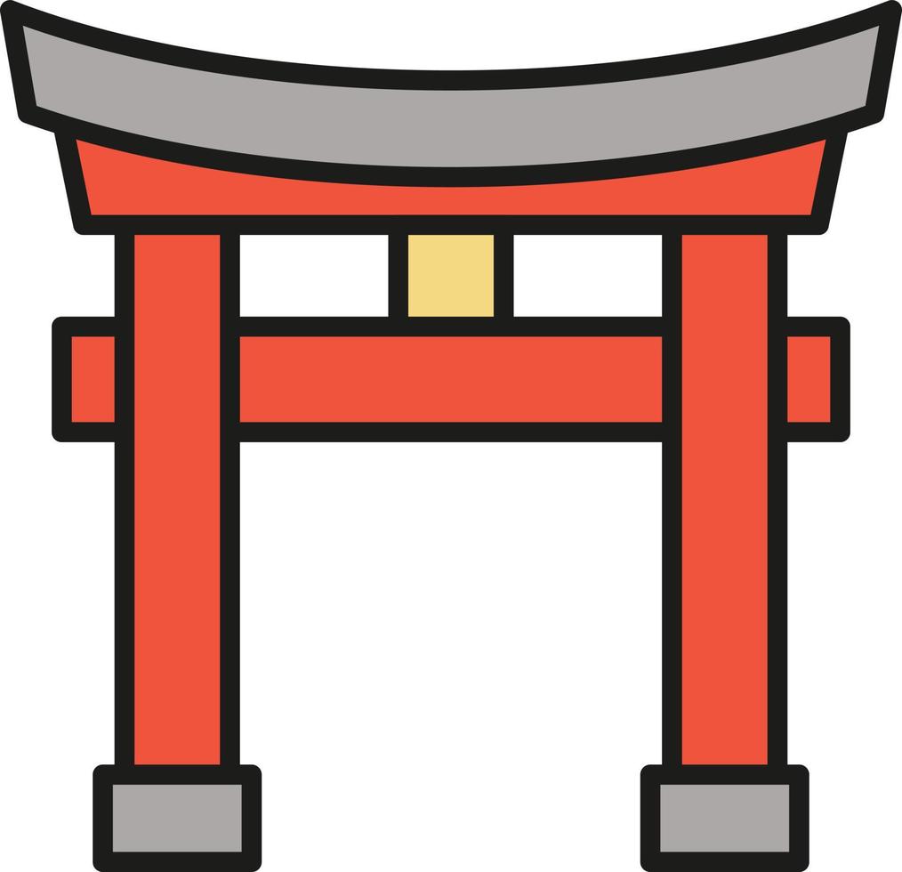 puerta torii ilustración vector