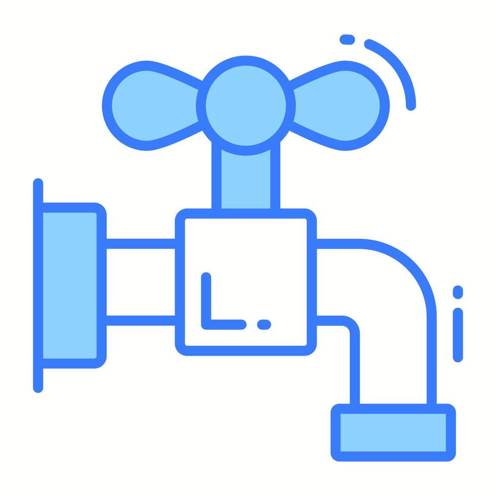 Water tap vector design in modern and trendy style, editable icon