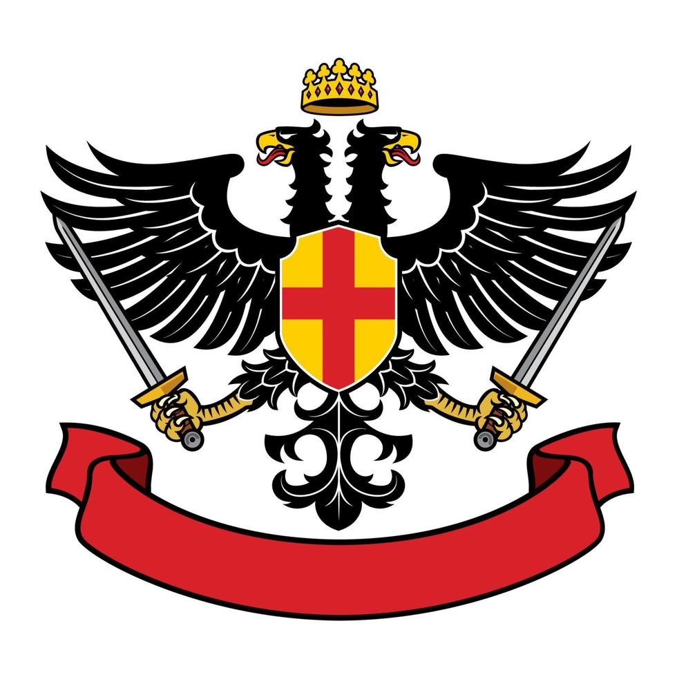 eagle two headed heraldry vector