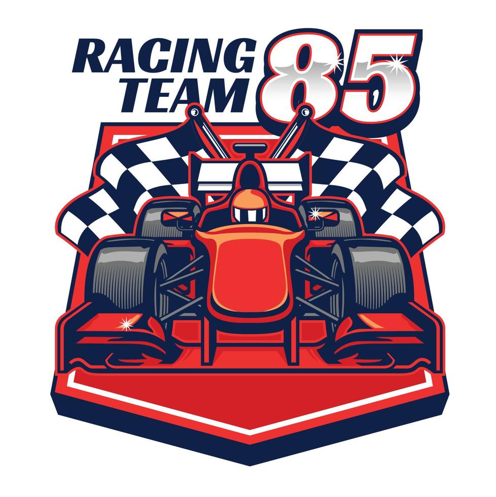 formula racing car design vector