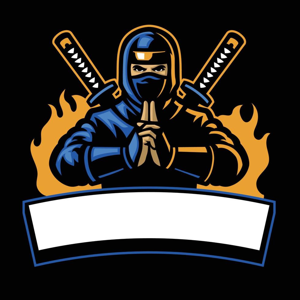 ninja shinobi sport mascot vector