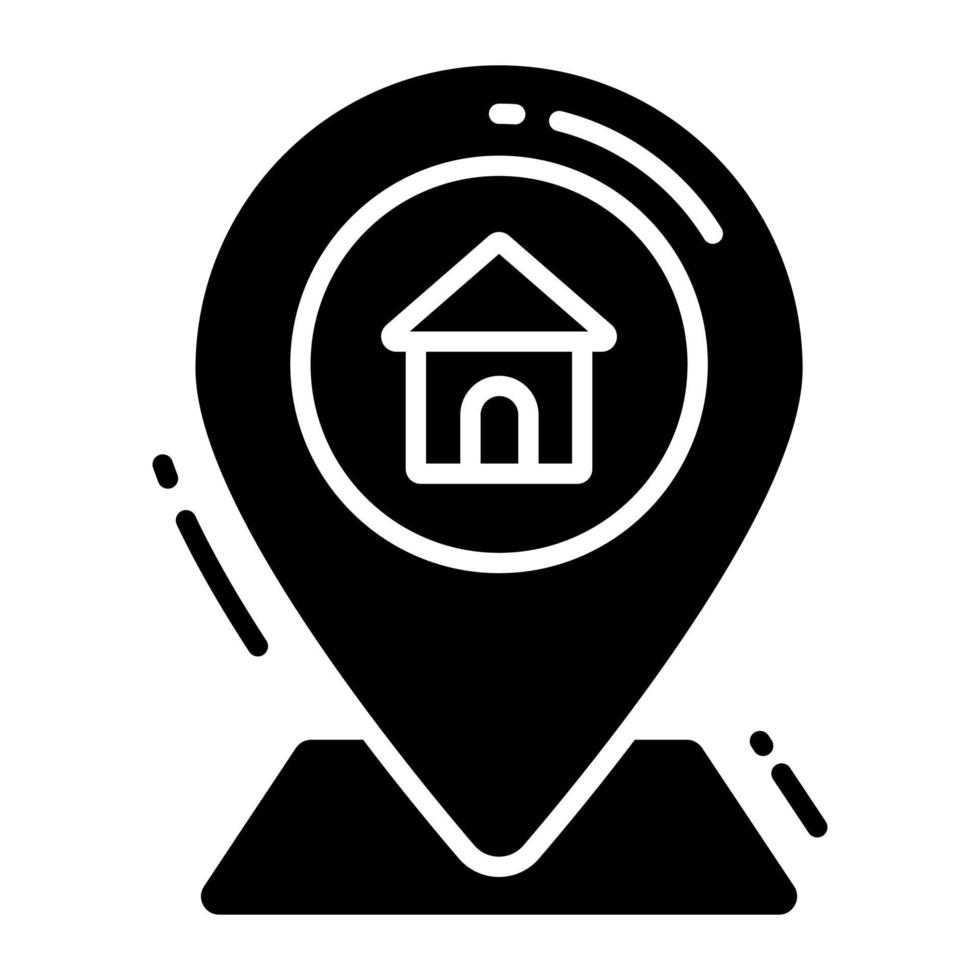 Home location vector design in trendy style, home address icon