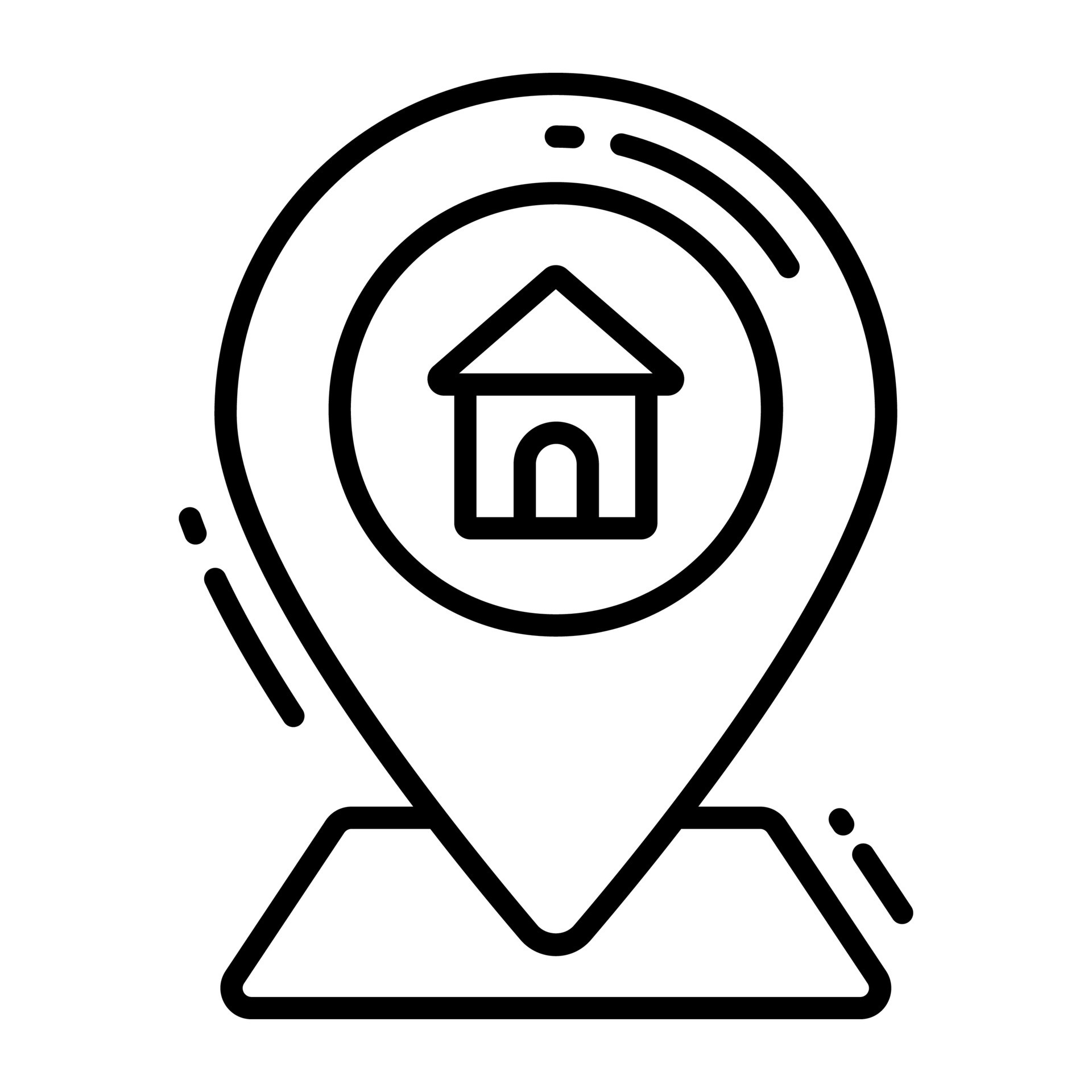 Home location vector design in trendy style, home address icon 23092021