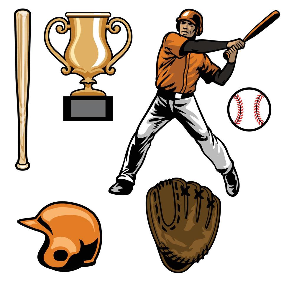 conjunto de béisbol equipo vector