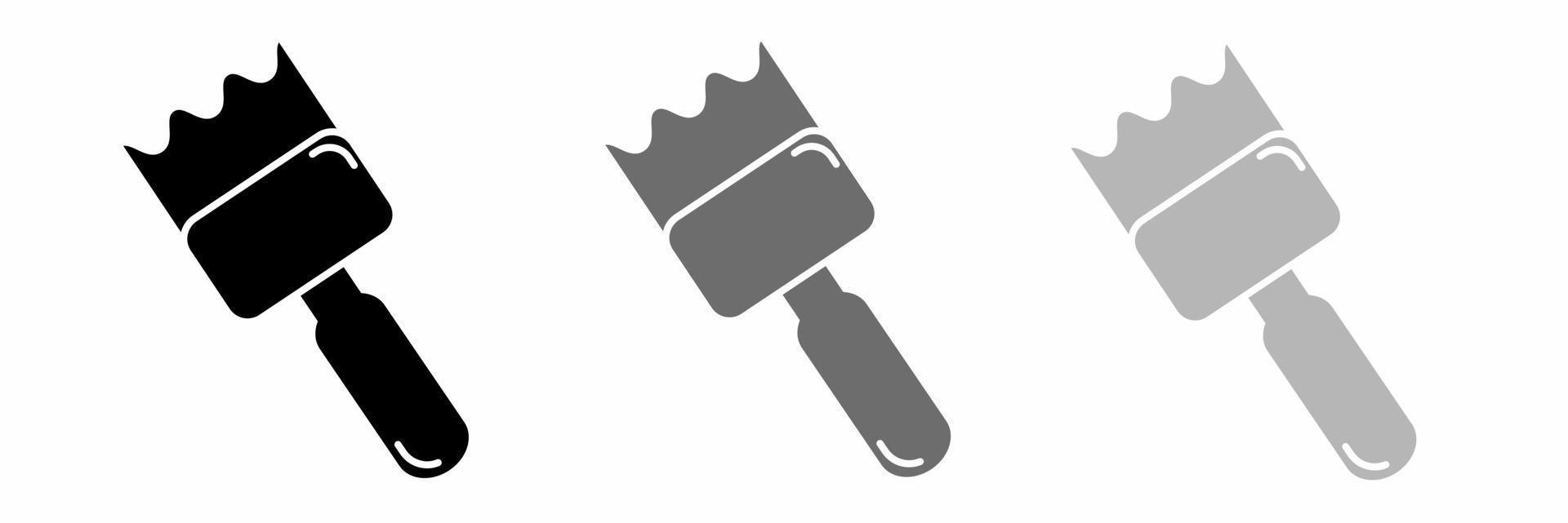 Paint brush icon symbol illustration set for business. vector