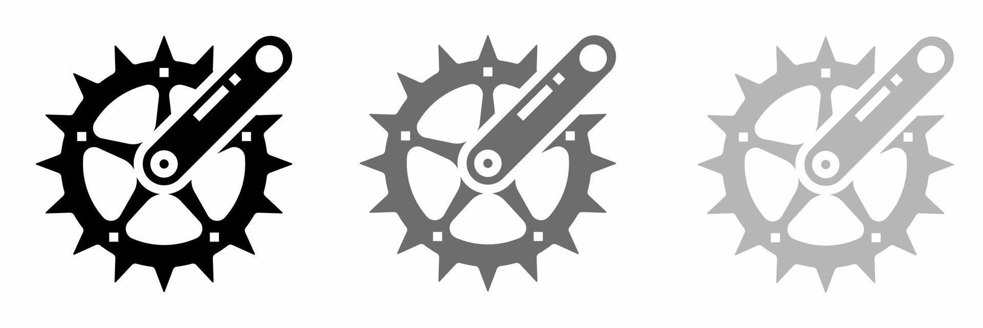 bicicleta engranaje icono símbolo ilustración conjunto para negocio. vector