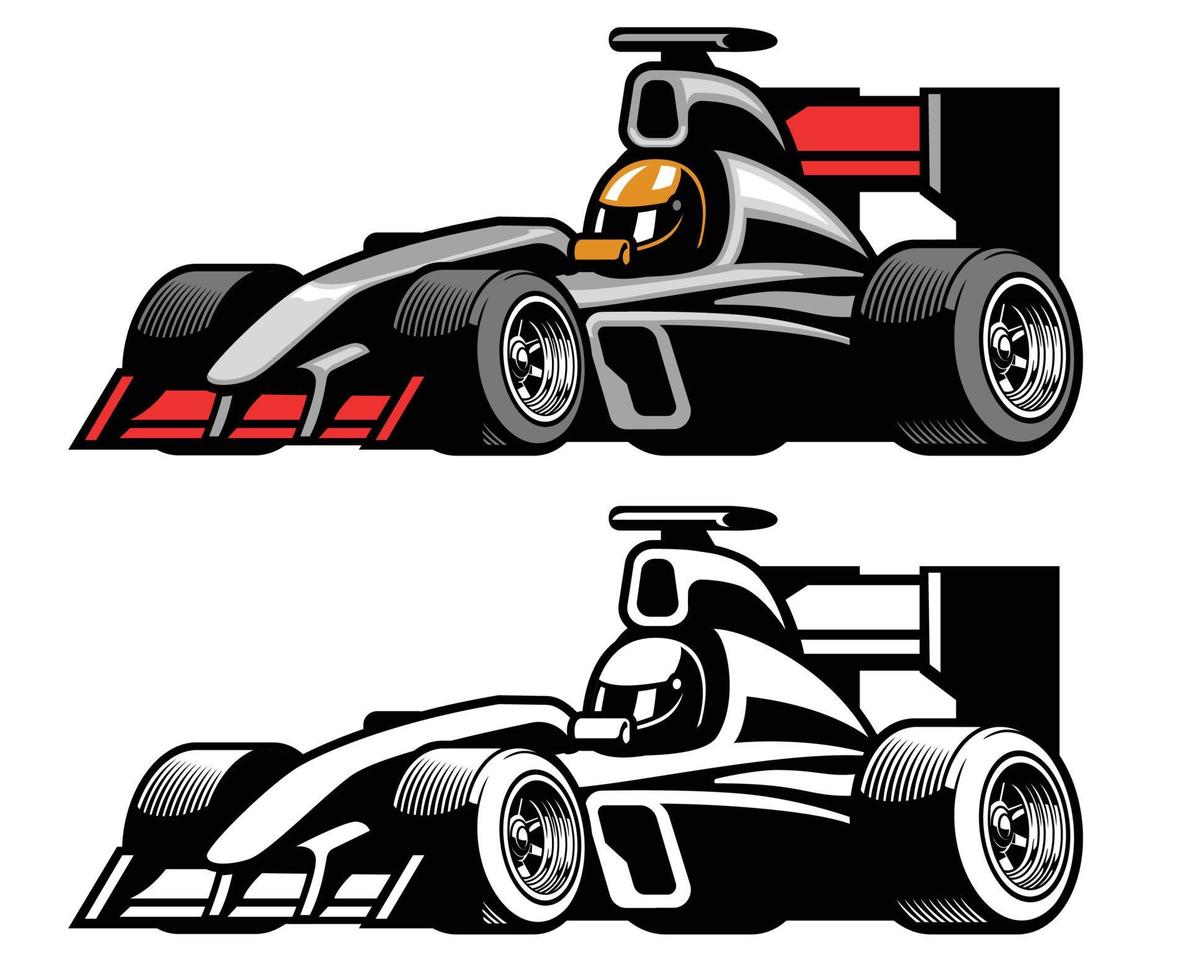 racing formula car vector