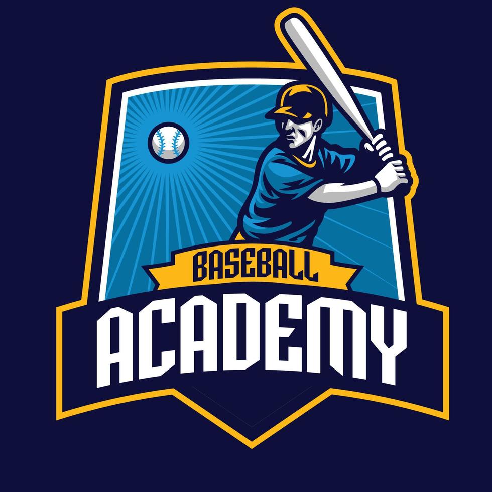 béisbol Insignia academia diseño vector