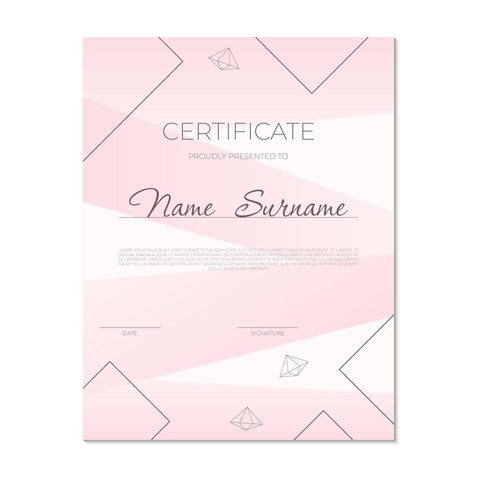 certificate design template vector